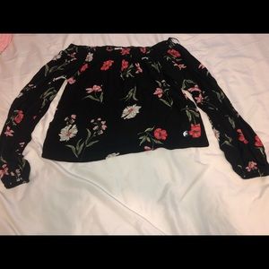 Cute flower croped Long sleeve